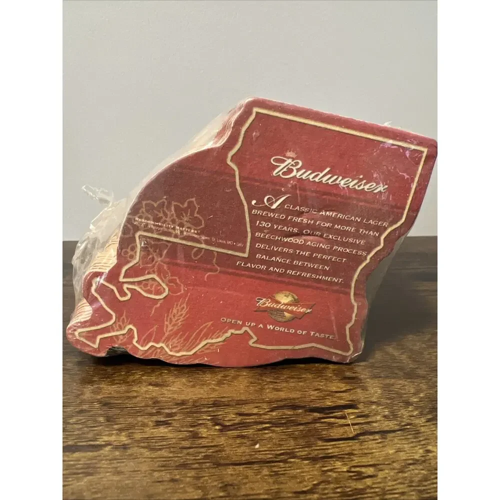 VTG‎ Lot of 50 BUDWEISER Paper Coasters, State of Louisiana Shaped, NEW NOS